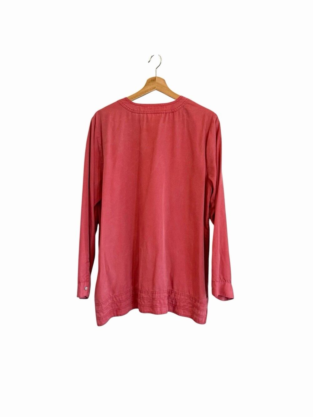 J Jill Womens Tencel Popover Tunic Peasant Top Size XL Boho Artsy Oversized - Picture 2 of 6